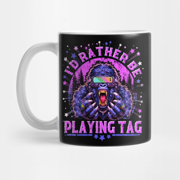 I'd Rather Be Playing Tag Gorilla Monke Tag Gorilla VR Gamer by WestKnightTees